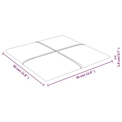 vidaXL sienas paneļi, 12 gab., tumši pelēki, 30x30 cm, audums, 1,08 m²