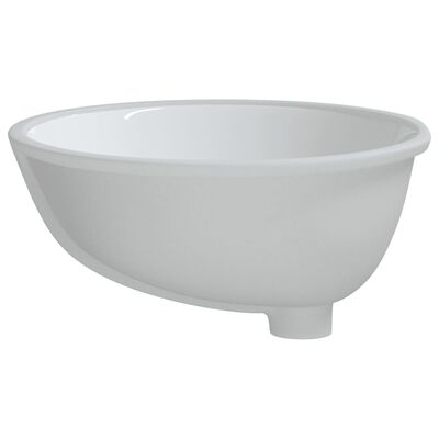 vidaXL vannasistabas izlietne, balta, 49x40,5x21 cm, ovāla, keramika