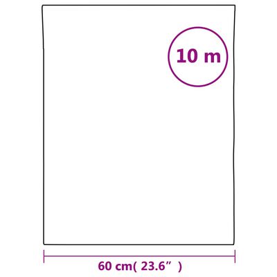 vidaXL loga plēve, matēta, caurspīdīga, balta, 60x1000 cm, PVC