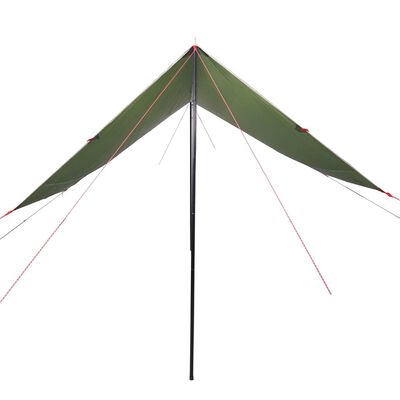 vidaXL kempinga tents, zaļa, 430x380x210 cm, ūdensizturīga