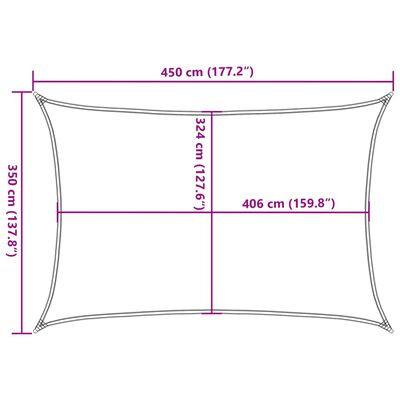 vidaXL saules aizsargs, 4,5x3,5 m, 100% poliesters, Oksforda audums