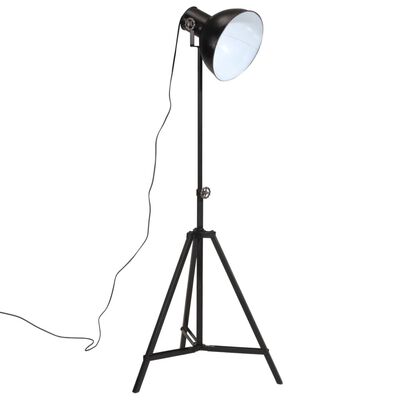 vidaXL grīdas lampa, 25 W, melna, 61x61x90/150 cm, E27