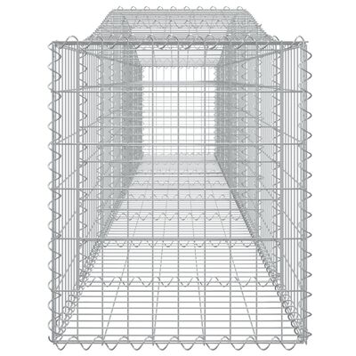 vidaXL arkveida gabiona grozi, 5 gb., 400x50x60/80cm, cinkota dzelzs