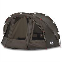 vidaXL makšķernieku telts 4 personām, brūna, ūdensnecaurlaidīga