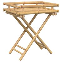 vidaXL saliekams paplātes galds, 60x40x68 cm, bambuss