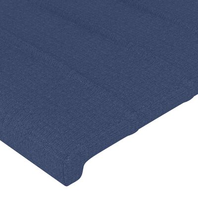 vidaXL atsperu gulta ar matraci, zils, 160x200 cm, audums