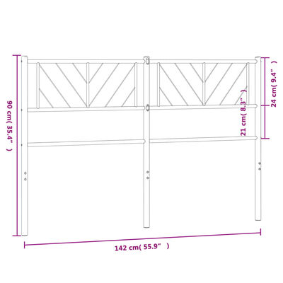 vidaXL gultas galvgalis, balts, 135 cm