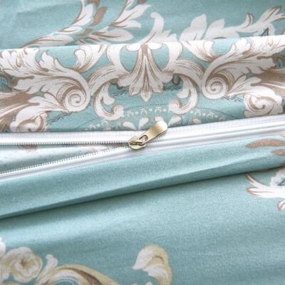 vidaXL gultasveļas komplekts, klasisks dizains, zils, 200x220/60x70 cm