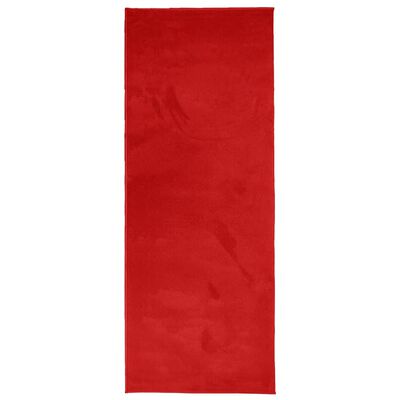 vidaXL paklājs OVIEDO, īsa spalva, sarkans, 80x200 cm