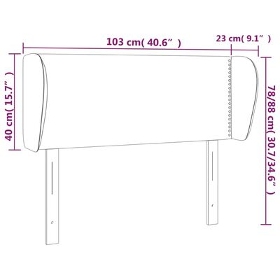 vidaXL galvgalis ar malām, 103x23x78/88 cm, zaļš audums