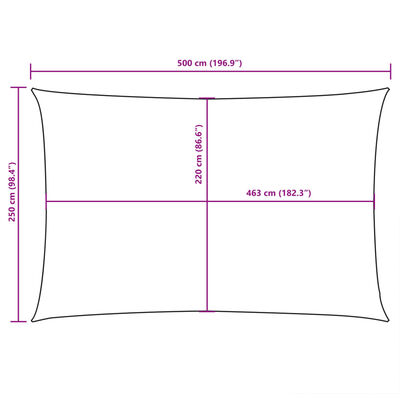 vidaXL saulessargs, taisnstūra forma, 2,5x5 m, brūns oksforda audums