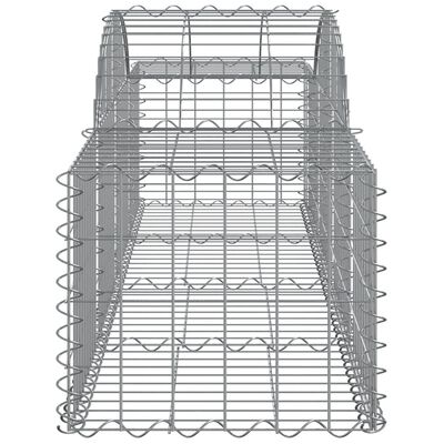 vidaXL arkveida gabiona grozi, 20 gb., 200x50x40/60 cm, cinkota dzelzs