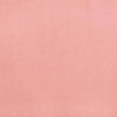 vidaXL atsperu gulta ar matraci, rozā samts, 140x190 cm
