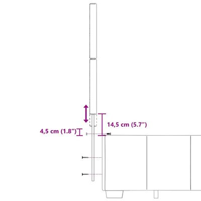 vidaXL atsperu gultas rāmis ar matraci, melna audums, 120x200 cm