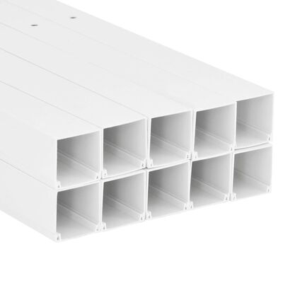 vidaXL kabeļu kanāli, 100x40 mm, 10 m, PVC