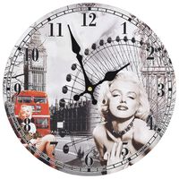 vidaXL vintāžas sienas pulkstenis, Merilina Monro, 30 cm