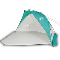 vidaXL pludmales telts, zaļa, 268x223x125 cm, 185T poliesters