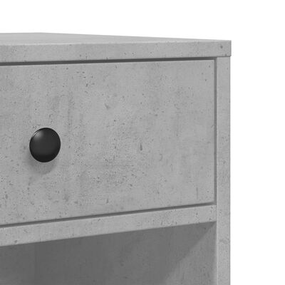 vidaXL printera statīvs ar riteņiem, betona pelēks, 60x40x68,5 cm