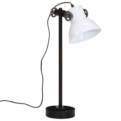 vidaXL galda lampa, 25 W, balta, 15x15x55 cm, E27