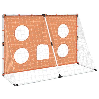 vidaXL bērnu futbola vārti ar mērķēšanas sienu un bumbu, 182x62x118 cm