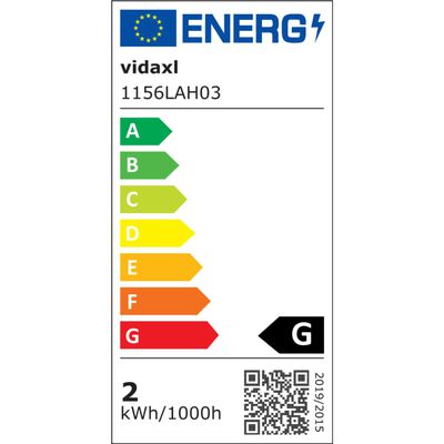 vidaXL griestu lampa ar kvēlspuldzēm, 2 W, E27, melna