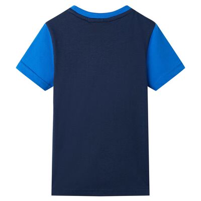 Bērnu T-krekls, zils un tumši zils, 92