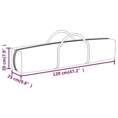 vidaXL saliekama nojume ar sienām, antracītpelēka, 3x3 m