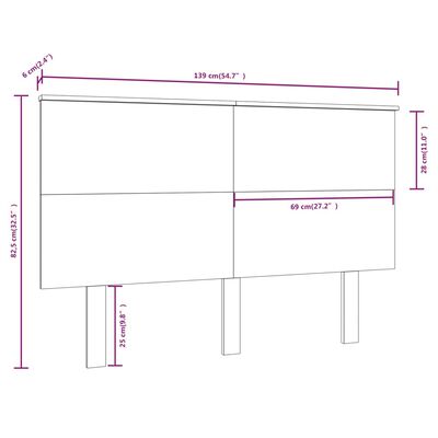 vidaXL gultas galvgalis, medus brūns, 139x6x82,5 cm, priedes masīvkoks