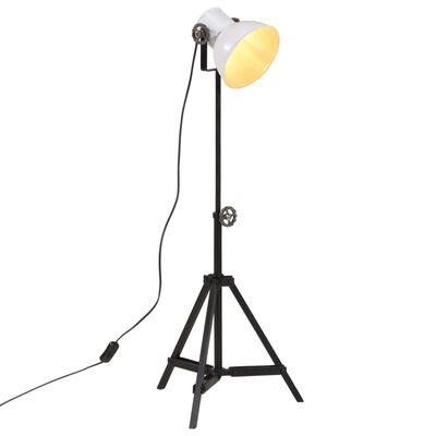 vidaXL grīdas lampa, 25 W, balta, 35x35x65/95 cm, E27
