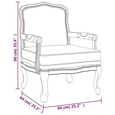 vidaXL atpūtas krēsls, 64x64x90 cm, lins