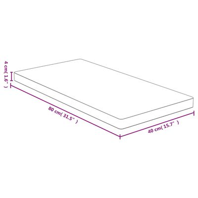 vidaXL galda virsma, 40x80x4 cm, bambuss