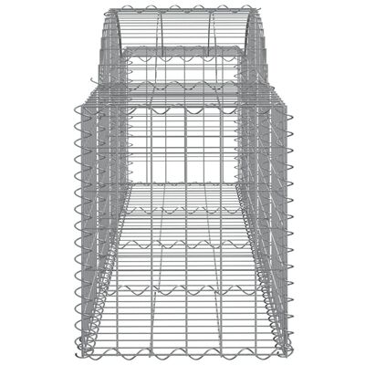 vidaXL arkveida gabiona grozi, 11 gb., 200x50x60/80 cm, cinkota dzelzs