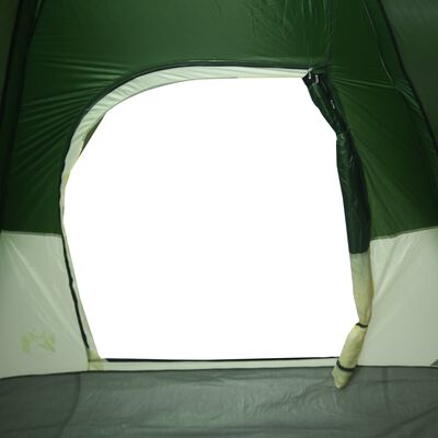 vidaXL ģimenes telts 9 personām, zaļa, ūdensnecaurlaidīga