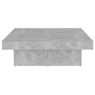 vidaXL kafijas galdiņš, betona pelēks, 90x90x28 cm, inženierijas koks