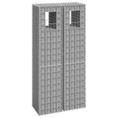 vidaXL vertikāli gabioni, 2 gab., 40x40x180 cm, dzelzs