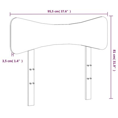 vidaXL galvgalis, balts, 90 cm, priedes masīvkoks