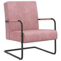 vidaXL konsoles krēsls, rozā samts