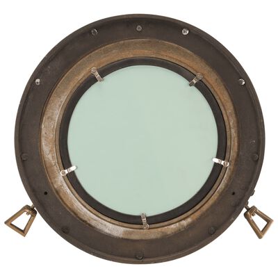 vidaXL iluminators sienas spogulis, Ø50 cm, alumīnijs un stikls