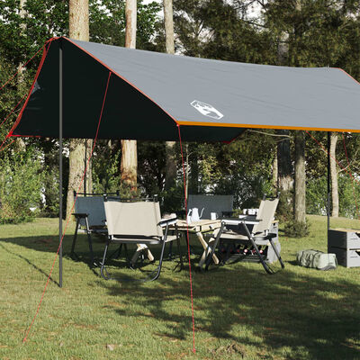 vidaXL kempinga tents, oranža, 460x305x210 cm, ūdensizturīga