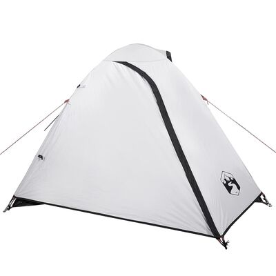 vidaXL kempinga telts 3 personām, balta, ūdensnecaurlaidīga, audums