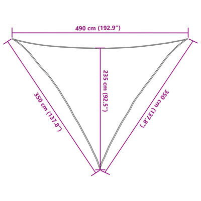 vidaXL saules aizsargs, 3,5x3,5x4,9m, 100% poliesters, Oksforda audums