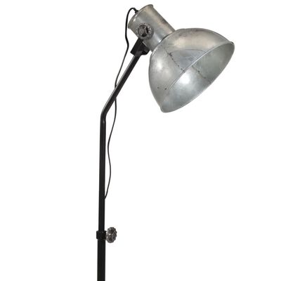 vidaXL grīdas lampa, 25 W, vintāžas, sudraba krāsa, 30x30x90-150cm E27