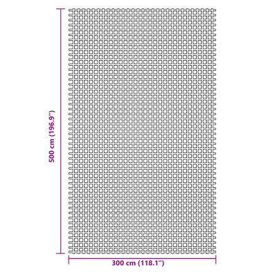 vidaXL kempinga grīdas paklājiņš, zaļš, 5x3 m