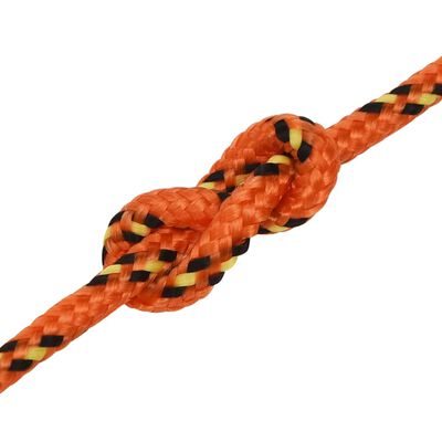 vidaXL laivu virve, oranža, 4 mm, 100 m, polipropilēns