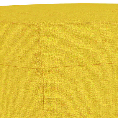 vidaXL trīsdaļīgs dīvānu komplekts ar spilveniem, dzeltens audums