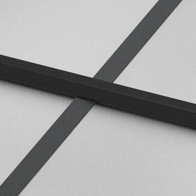 vidaXL iekšdurvis, 83x201,5 cm, melnas, rūdīts stikls un alumīnijs