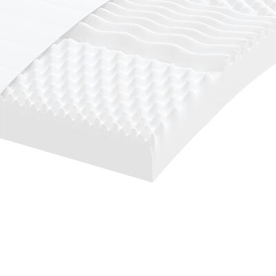 vidaXL dīvāngulta ar matraci, krēmkrāsas audums, 80x200 cm