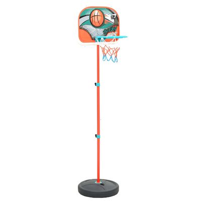 vidaXL basketbola komplekts, regulējams 133-160 cm, pārvietojams