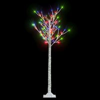 vidaXL Ziemassvētku koks, 140 LED, daudzkrāsaina gaisma, 1,5 m