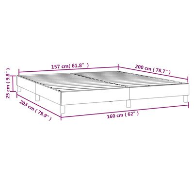 vidaXL gultas rāmis, melns, 160x200 cm, audums